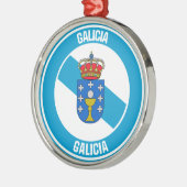 Galicia Round Emblem Ornament Aus Metall (Links)