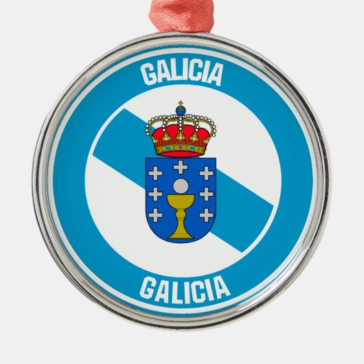 Galicia Round Emblem Ornament Aus Metall (Vorne)