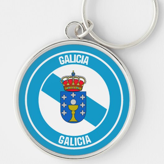 Galicia Round Emblem Schlüsselanhänger (Vorne)