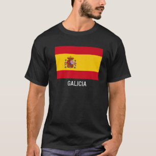 Galicia Spanien Flaggenemblem Escudo Bandera Wappe T-Shirt