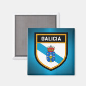 Galicien-Flagge Magnet (Vorderseite/Rückseite)