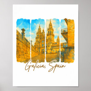 Galicien Spanien Reise Pinselstrich Treffen I Poster