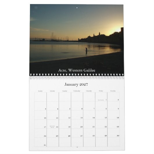Galiläa-Landschaften, Israel Kalender (Jan 2027)