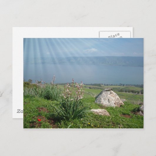 Galiläa-SeePanoramablick Postkarte (Vorne/Hinten)