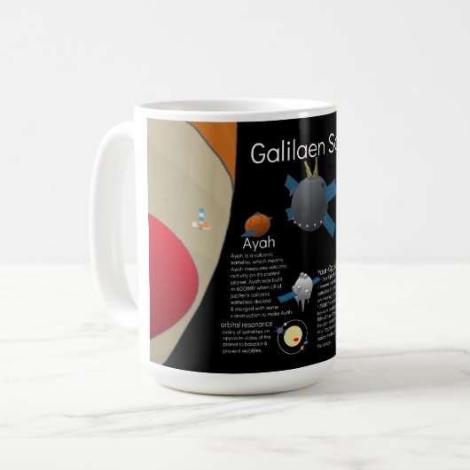 Galiläische Satelliten Science-Fiction-Cup Kaffeetasse (Vorderseite Links)