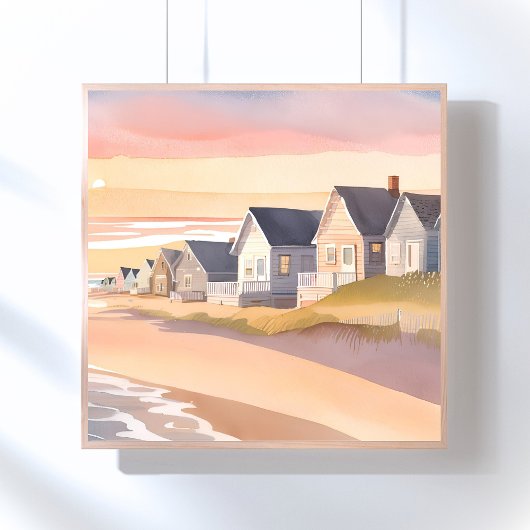 Galilee by the Sea | Rhode Island Beach Watercolor Poster