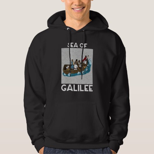 Galilee seas storms religious Christians Christian Hoodie (Vorderseite)