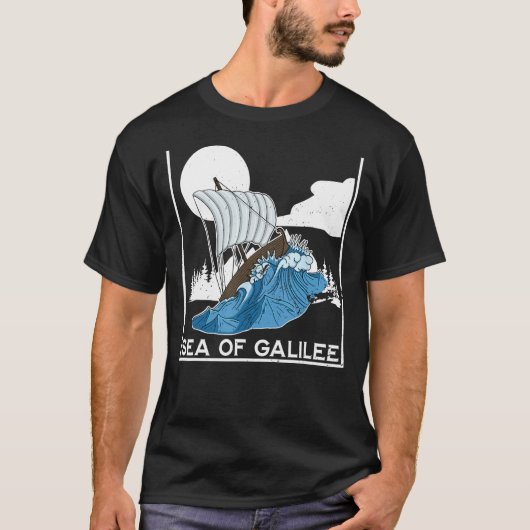 Galilee seas storms religious Christians Christian T-Shirt (Vorderseite)