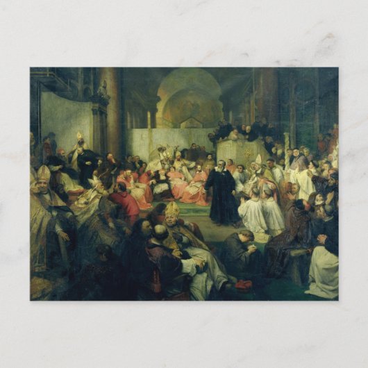 Galilei vor dem Rat, 1861 Postkarte (Vorderseite)