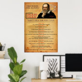 Galileo 1632 Heresy Tour Poster (Heimbüro)