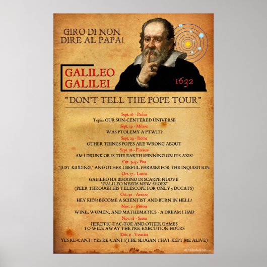 Galileo 1632 Heresy Tour Poster (Vorne)