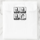 Galileo Figaro BW Runder Aufkleber (Tasche)