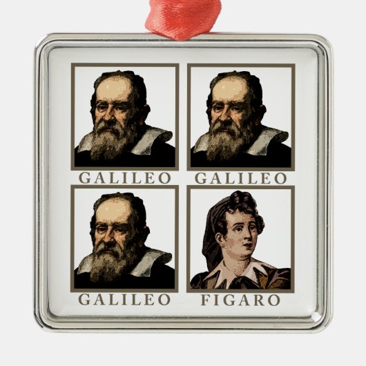Galileo Figaro Ornament Aus Metall (Vorne)