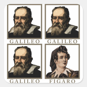 Galileo Figaro Quadratischer Aufkleber