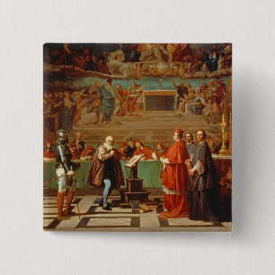 Galileo Galilei (1564-1642) vor Mitgliedern von Button