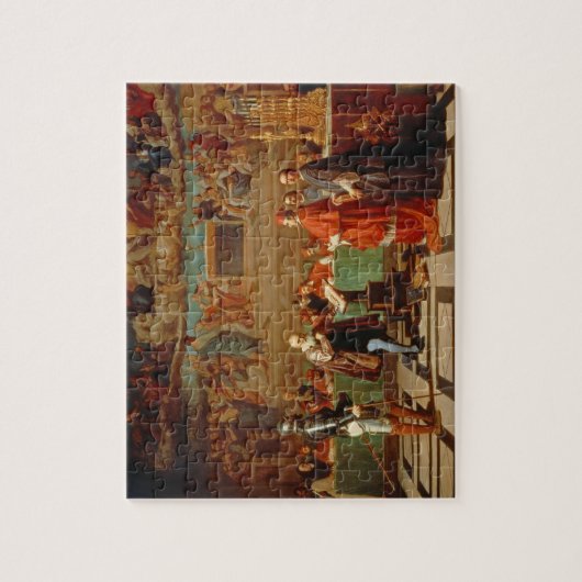 Galileo Galilei (1564-1642) vor Mitgliedern von Puzzle (Vertikal)