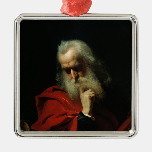 Galileo Galilei 1858 Silbernes Ornament (Vorne)