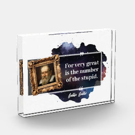 Galileo Galilei Große Zahl der Dummen Fotoblock