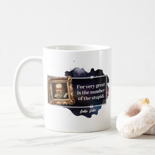 Galileo Galilei Große Zahl der Dummen Kaffeetasse (Mit Donut)