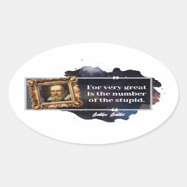 Galileo Galilei Große Zahl der Dummen Ovaler Aufkleber