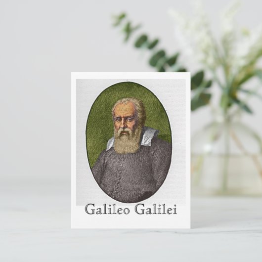Galileo Galilei Postkarte (Stehend Vorderseite)