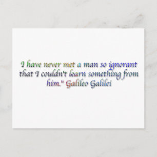 Galileo Galilei quot Postkarte