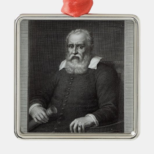 Galileo Galilei Silbernes Ornament (Vorne)