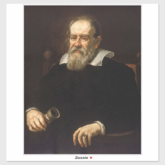 Galileo Galilei: Vater von Wissenschaft und Astron Aufkleber (Blatt)