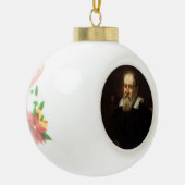 Galileo Galilei: Vater von Wissenschaft und Astron Keramik Kugel-Ornament (Links)
