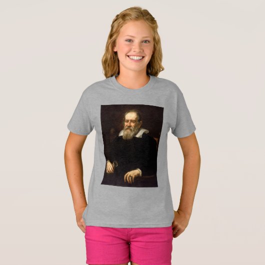 Galileo Galilei: Vater von Wissenschaft und Astron T-Shirt (Vorne ganz)