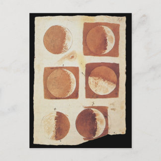 Galileo-Mondphasen 1616 Postkarte