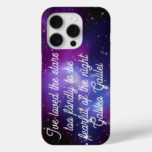 Galileo Quote Galaxy Cluster Celestial Foto Case-Mate iPhone Hülle (Rückseite)