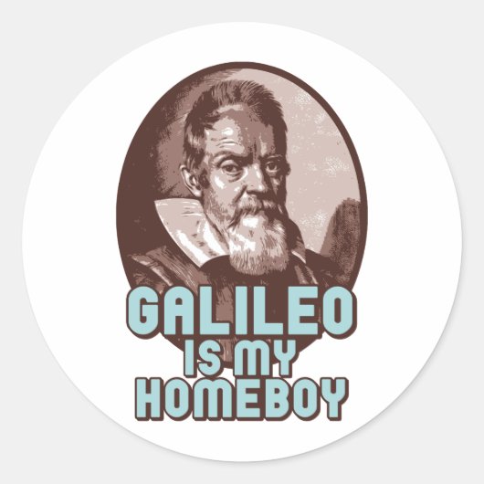Galileo Runder Aufkleber (Vorderseite)