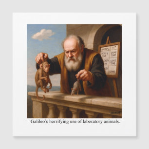 Galileo schreckt vor Labortieren zurück. Magnetkarte