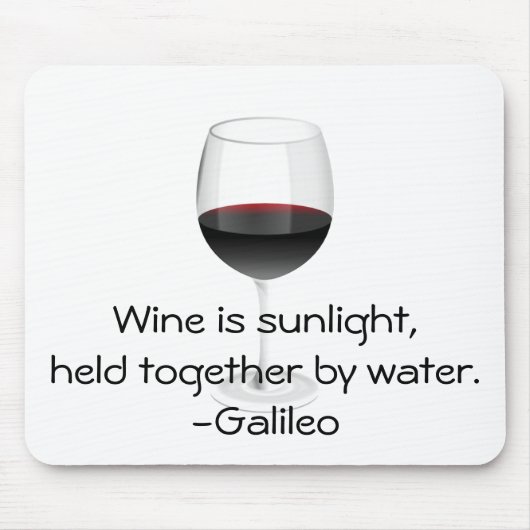 Galileo-Wein-Zitat Mousepad (Vorne)