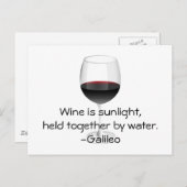 Galileo-Weinangebot Postkarte (Vorne/Hinten)