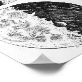 Galileo-Zeichnungen der Mondphasen Poster (Ecke)