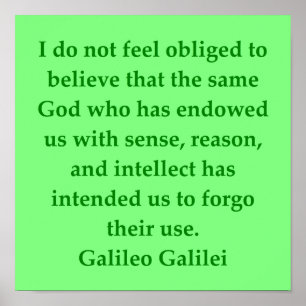 Galileo-Zitat Poster