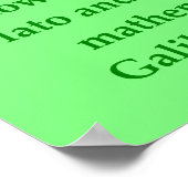 Galileo-Zitat Poster (Ecke)