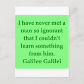 Galileo-Zitat Postkarte (Vorderseite)