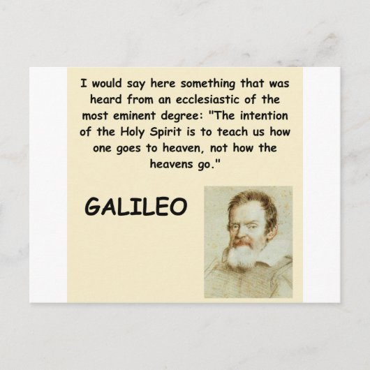 Galileo-Zitat Postkarte (Vorderseite)
