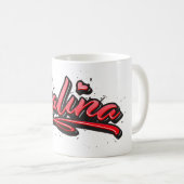 Galina red Heart Graffiti Tasse Kaffeetasse (VorderseiteRechts)