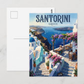 Galini Café, Oia Griechenland Postkarte (Vorne/Hinten)