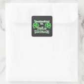 Gälischer St. Patrick's Day Quadratischer Aufkleber (Tasche)