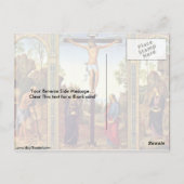 Galitzine Triptych Crucifixe von Pietro Perugino Postkarte (Rückseite)