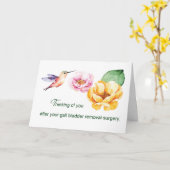 Gall Bladder Operation Denken Sie an Ihre Blume Karte (Gelbe Blume)