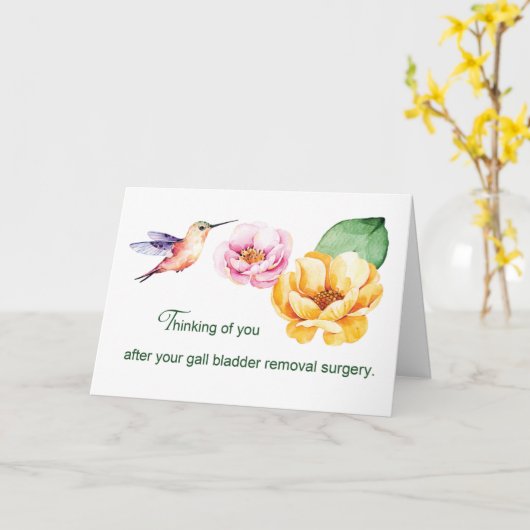 Gall Bladder Operation Denken Sie an Ihre Blume Karte (Gelbe Blume)