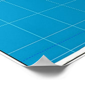 Gall-Peters korrigierte Weltkarte-Projektion Poster (Ecke)