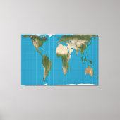 Gall Peters Projection World Map 60x40 inch Leinwanddruck (Vorderseite)