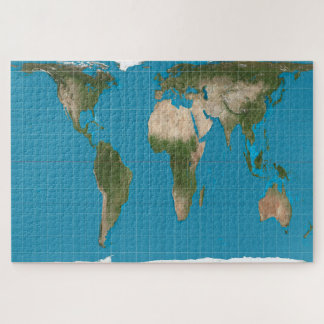 Gall Peters Projection World Map Poster Puzzle